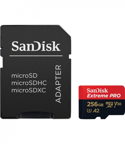 SanDisk karta pamięci 256GB microSDXC Extreme Pro UHS-I U3 170 / 90 MB/s + adapter TFO AKKSGKARSAN00014