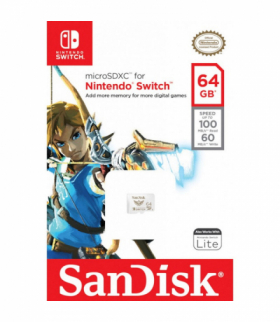 SanDisk karta pamięci 64GB microSDXC Nintendo Switch V30 UHS-I U3 100 / 60 MB/s TFO AKKSGKARSAN00058