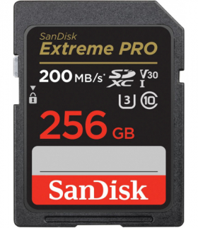 SanDisk karta pamięci 256GB SDXC Extreme Pro 200 / 140 MB/s C10 V30 UHS-I U3 TFO AKKSGKARSAN00101