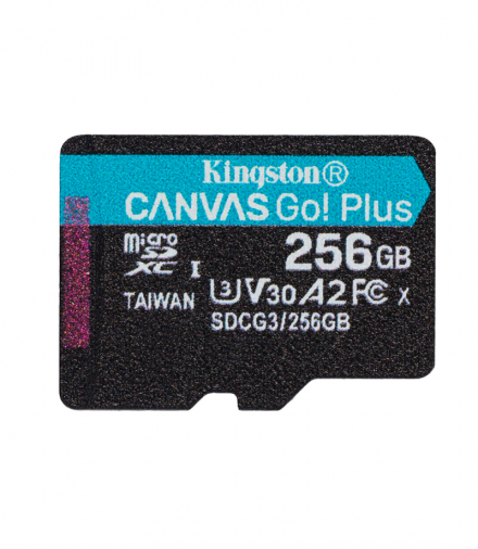 Kingston karta pamięci 256GB microSDXC Canvas Go! Plus kl. 10 UHS-I 170 MB/s + adapter TFO AKKSGKARKIN00011