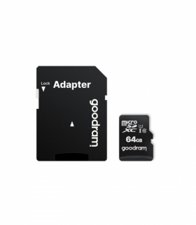 GoodRam karta pamięci 64GB microSDXC kl. 10 UHS-I 30 / 15 MB/s + adapter TFO AKKSGKARGDR00007