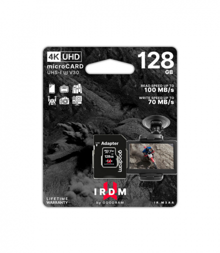 GoodRam karta pamięci IRDM 128GB microSD UHS-I U3 V30 z adapterem TFO AKKSGKARGOO00002