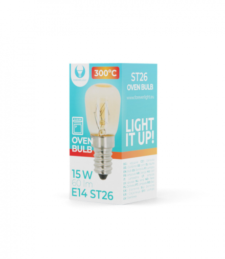 Żarówka do piekarnika E14 ST26 15W 230V 60lm 300° Forever Light RTV100497