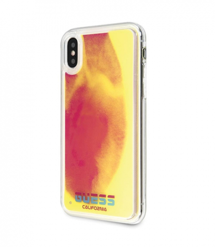 Nakładka do iPhone X / XS GUHCPXGLCPI różowe hard case Glow in the Dark TFO Guess GSM045494