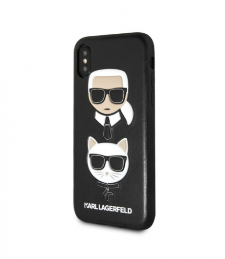 Nakładka do iPhone X / XS KLHCPXKICKC czarne hard case Karl & Choupette TFO Karl Lagerfeld GSM045523