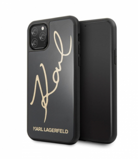 Nakładka do iPhone 11 Pro KLHCN58DLKSBK czarny hard case Signature Glitter TFO Karl Lagerfeld GSM096103