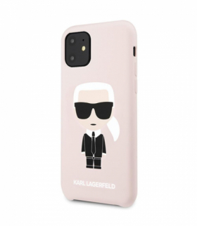 Nakładka do iPhone 11 KLHCN61SLFKPI jasnoróżowy hard case Silicone Iconic TFO Karl Lagerfeld GSM098509