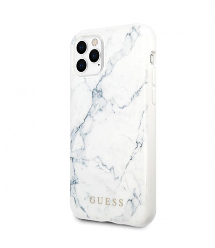 Nakładka do iPhone 11 Pro Max GUHCN65PCUMAWH biały hard case Marble TFO Guess GSM099157