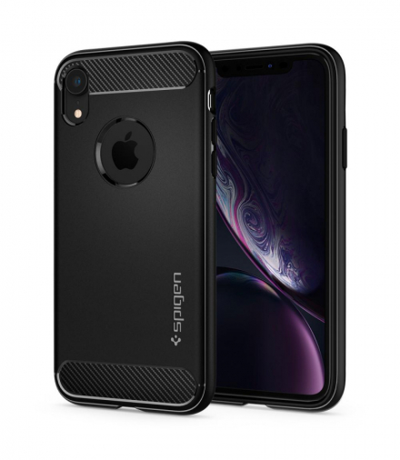 Nakładka Rugged Armor do iPhone 12 / 12 Pro matowa czarna TFO Spigen BRA010399