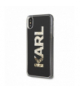 Nakładka do iPhone 12 Mini 5,4" KLHCP12SKLMLBK czarne hard case Karl Logo Glitter TFO Karl Lagerfeld GSM106033