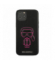 Nakładka do iPhone 12 Mini 5,4" KLHCP12SPCUIKPI różowe hard case Karl Iconic Outline TFO Karl Lagerfeld GSM106042