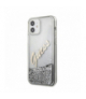 Nakładka do iPhone 12 Pro Max 6,7" GUHCP12LGLVSSI srebrne hard case Glitter Vintage Script TFO Guess GSM107253
