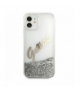 Nakładka do iPhone 12 Pro Max 6,7" GUHCP12LGLVSSI srebrne hard case Glitter Vintage Script TFO Guess GSM107253