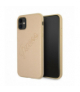 Nakładka do iPhone 12 Pro Max 6,7" GUHCP12LRSAVSLG złote hard case Saffiano Vintage Script TFO Guess GSM109232