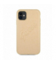 Nakładka do iPhone 12 Pro Max 6,7" GUHCP12LRSAVSLG złote hard case Saffiano Vintage Script TFO Guess GSM109232