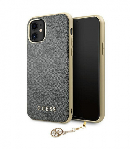 Nakładka do iPhone 11 GUHCN61GF4GGR szara hard case 4G Charms Collection TFO Guess GSM111601
