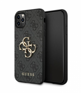 Nakładka do iPhone 13 Mini 5,4" GUHCP13S4GMGGR szara hard case 4G Big Metal Logo TFO Guess BRA011102