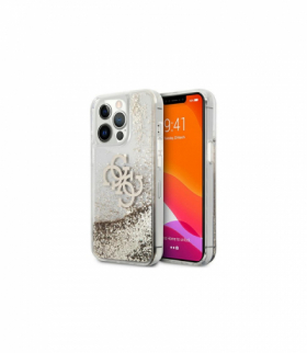 Nakładka do iPhone 13 Pro Max 6,7" GUHCP13XLG4GGO złota hard case 4G Big Liquid Glitter TFO Guess BRA011114