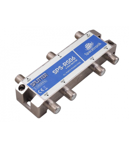 Rozgałęźnik splitter antenowy 1F do 6F 1/6 5-2400 MHz Spacetronik SPS-R06. LAMEX LXDM026
