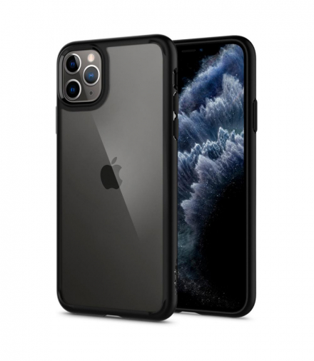 Nakładka Ultra Hybrid do iPhone 11 Pro Max matowa czarna TFO Spigen BRA007782