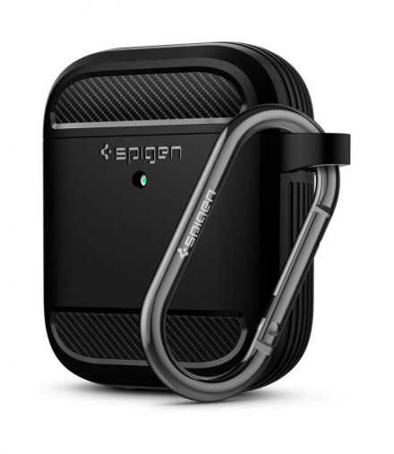 Etui Rugged Armor do Apple Airpods matte czarna TFO Spigen BRA010763