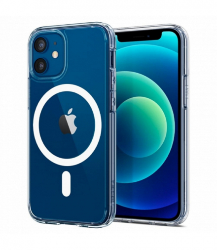 Nakładka Hybrid Mag MagSafe do iPhone 12 Mini biała TFO Spigen BRA010821