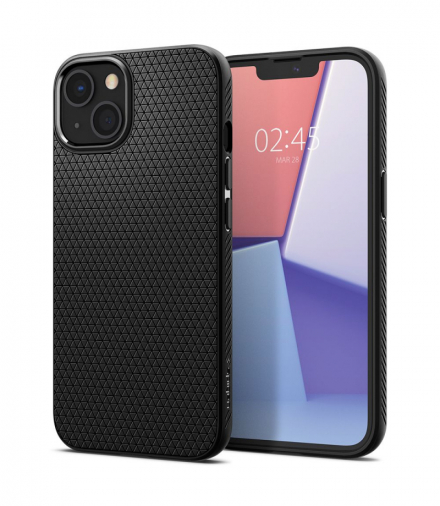 Nakładka Liquid Air do iPhone 13 matowa czarna TFO Spigen BRA011005