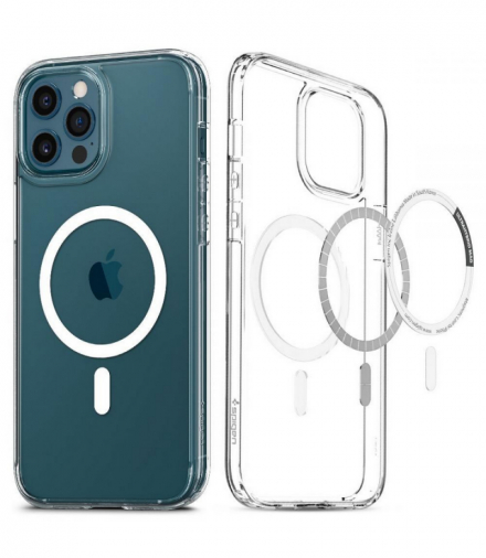 Nakładka Ultra Hybrid Magsafe do iPhone 12 Pro Max biała TFO Spigen BRA011204