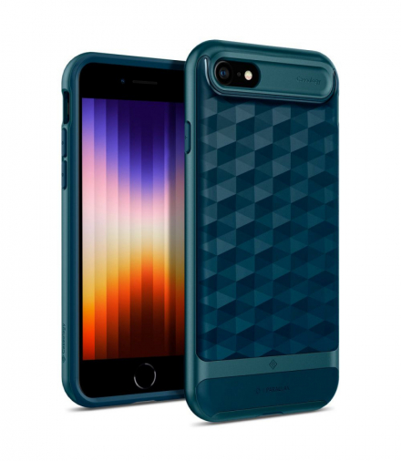 Nakładka Caseology Parallax do iPhone 7 / 8 / SE 2020 / 2022 aqua green TFO Spigen BRA011979