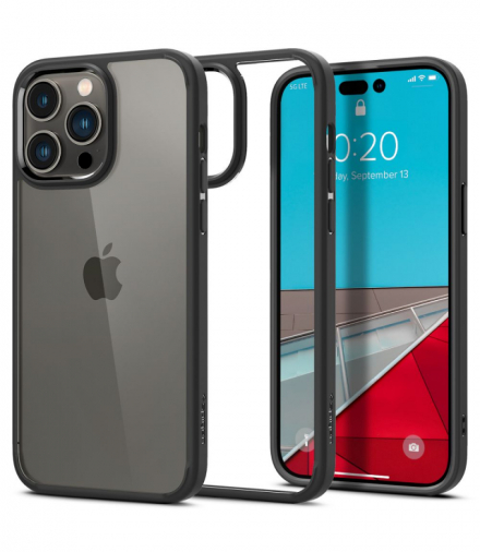 Nakładka Ultra Hybrid do IPhone 14 Pro matowa czarna 6,1" TFO Spigen BRA012138