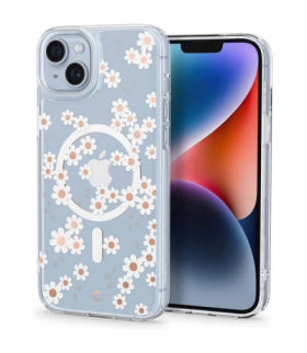 Nakładka Cyrill Cecile Mag Magsafe do iPhone 14 Pro 6,1" biała daisy TFO Spigen BRA012168