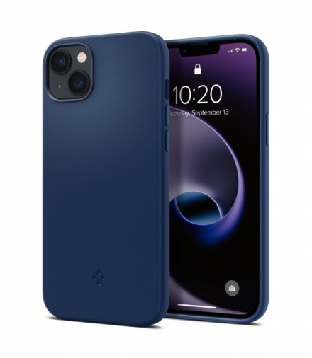 Nakładka Silicone Fit Mag Magsafe do iPhone 14 Pro Max 6,7" granatowa TFO Spigen BRA012199