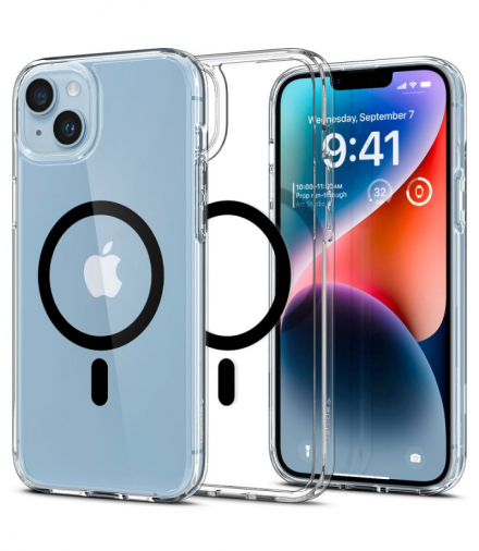 Nakładka Ultra Hybrid Magsafe do iPhone 14 6,1" czarna TFO Spigen BRA012252