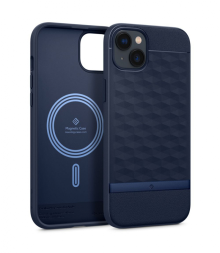 Nakładka Caseology Parallax Mag Magsafe do iPhone 14 Pro Max 6,7" midnight blue TFO Spigen BRA012273
