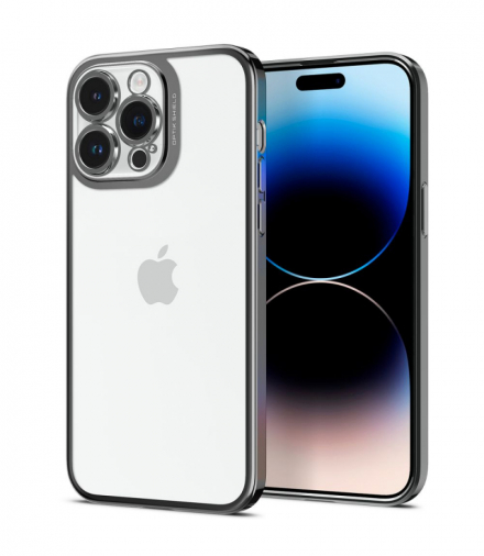 Nakładka Optik Crystal do iPhone 14 Pro Max 6,7" chrome grey TFO Spigen BRA012433