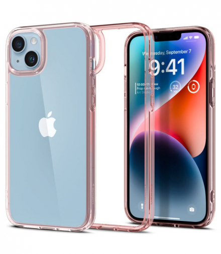 Nakładka Ultra Hybrid do iPhone 14 6,1" rose crystal TFO Spigen BRA012455