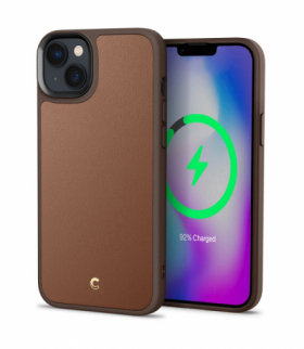 Nakładka Cyrill Kajuk Mag Magsafe do iPhone 14 Pro Max 6,7" saddle brown TFO Spigen BRA012507