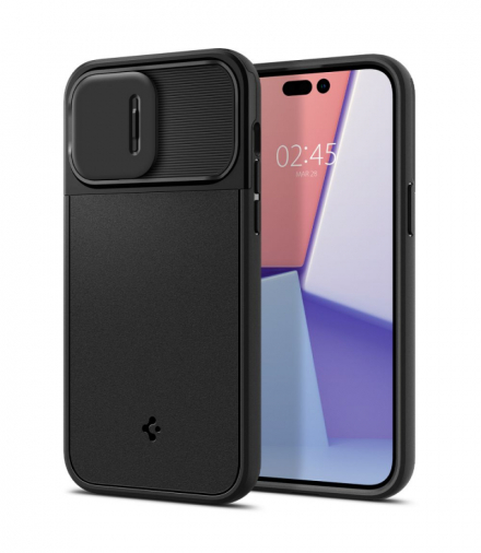 Nakładka Optik Armor Mag Magsafe do iPhone 14 Pro Max 6,7" czarna TFO Spigen BRA012514