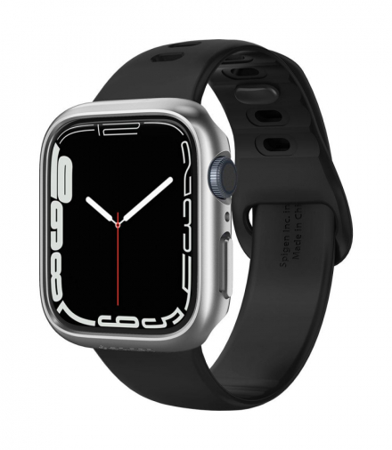 Nakładka, Etui Thin Fit do Apple Watch 7 / 8 (45 mm) grafitowe TFO Spigen BRA012616