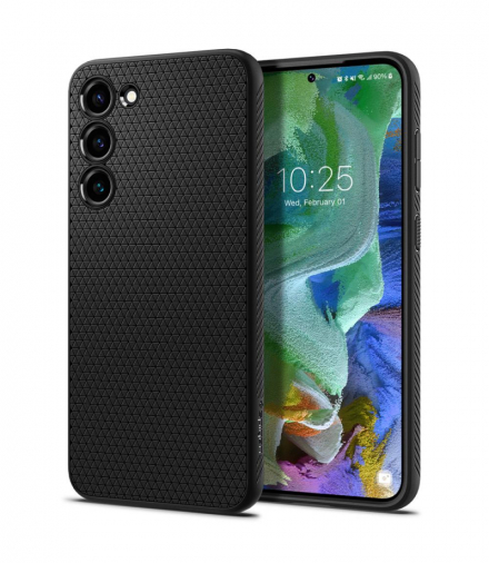 Nakładka Liquid Air do Samsung Galaxy S23 matowa czarna TFO Spigen BRA012663