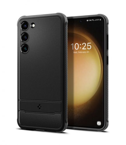 Nakładka Rugged Armor do Samsung Galaxy S23 matowa czarna TFO Spigen BRA012685