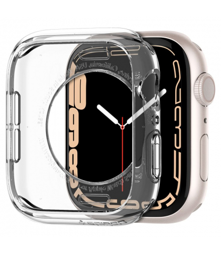 Etui Liquid Crystal do Apple Watch 4 / 5 / 6 / 7 / SE (40 / 41 mm) crystal clear TFO Spigen BRA011554