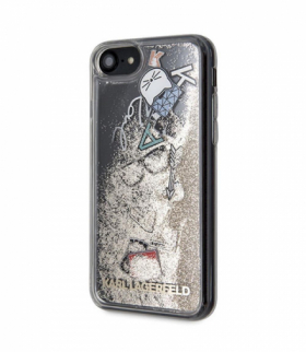 Nakładka iPhone 7 / iPhone 8 KLHCI8KSICGO złote hard case Iconic Liquid Glitter TFO Karl Lagerfeld GSM093484