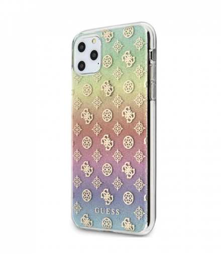 Nakładka do iPhone 11 Pro Max GUHCN65PEOML wielokolorowe hard case Iridescent 4G Peony TFO Guess GSM096054