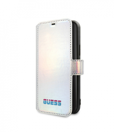 Etui do iPhone 11 Pro GUFLBKN58BLD srebrne book case Iridescent TFO Guess GSM096887