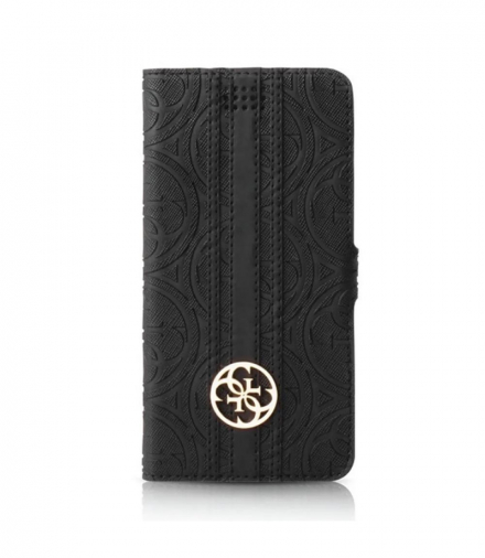 Uniwersalne etui GUBKLHEBK 4,6" - 5,2" czarne 4G Heritage max 14,5x7,5cm TFO Guess GSM099894