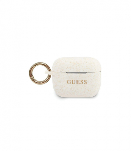 Etui do AirPods Pro GUACAPSILGLWH białe Silicone Glitter TFO Guess GSM105872