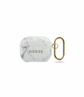 Etui do AirPods Pro GUACAPTPUMAWH białe Marble Collection TFO Guess GSM105878