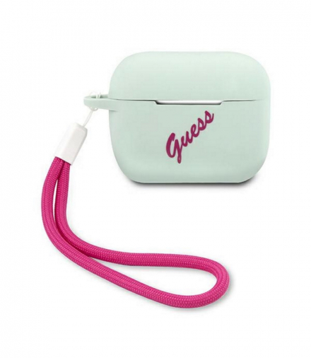 Etui do AirPods Pro GUACAPLSVSBF niebieskie-fuksja Silicone Vintage TFO Guess GSM109183