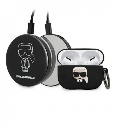 Etui do Airpods Pro KLBPPBOAPK czarne + power bank 2000mAh 1A Iconic TFO Karl Lagerfeld GSM109293